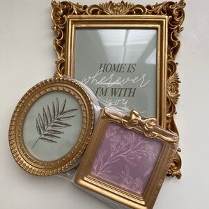 NWT Target Bullseye Playground Fridge Magnets Vintage Gold and Oval + Bow Frames